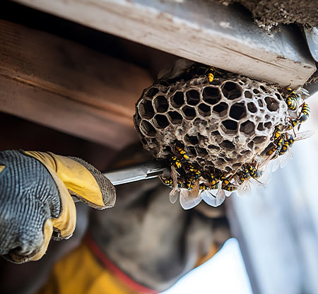 Rimozione professionale nido di vespe